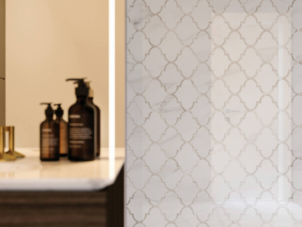 Ardor Infatuation Arabesque Polished Mosaic 3 | Gemini Tile and Marble