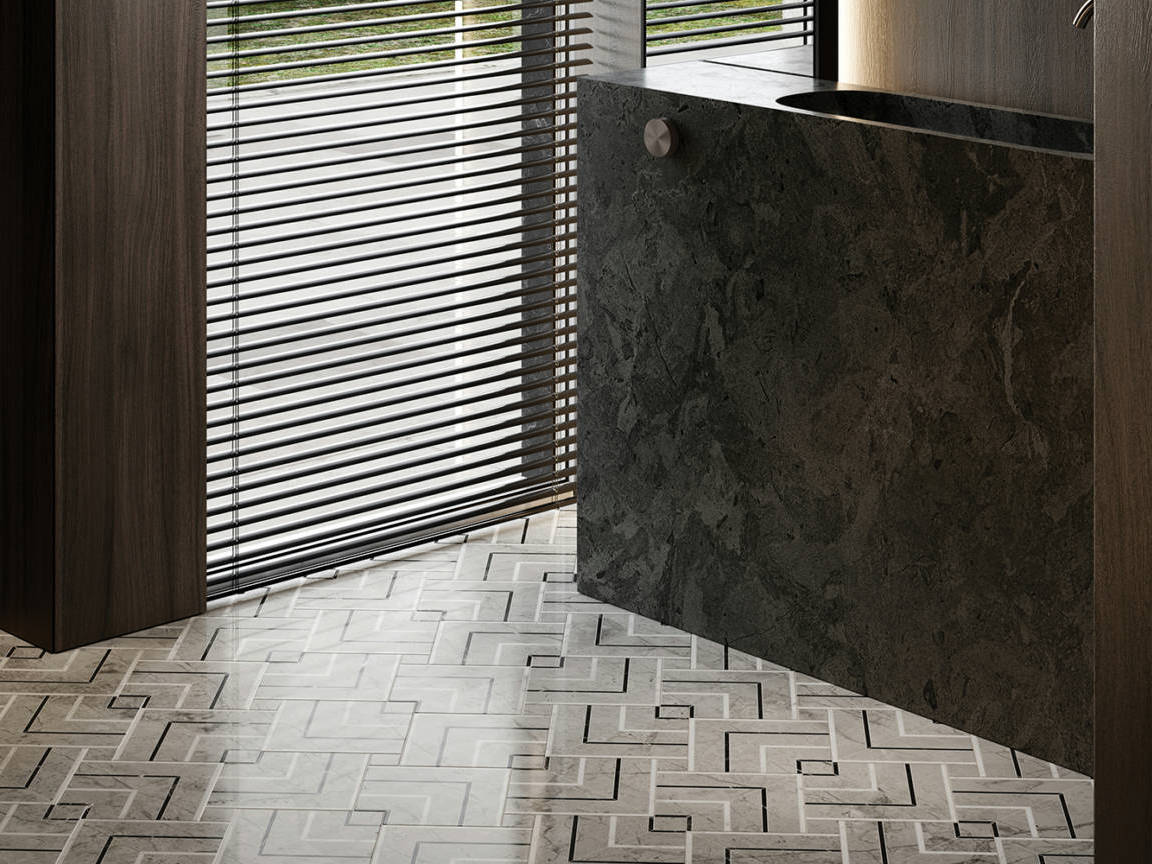 Luxury Roma Argento Picco Mosaic 2 | Gemini Tile and Marble