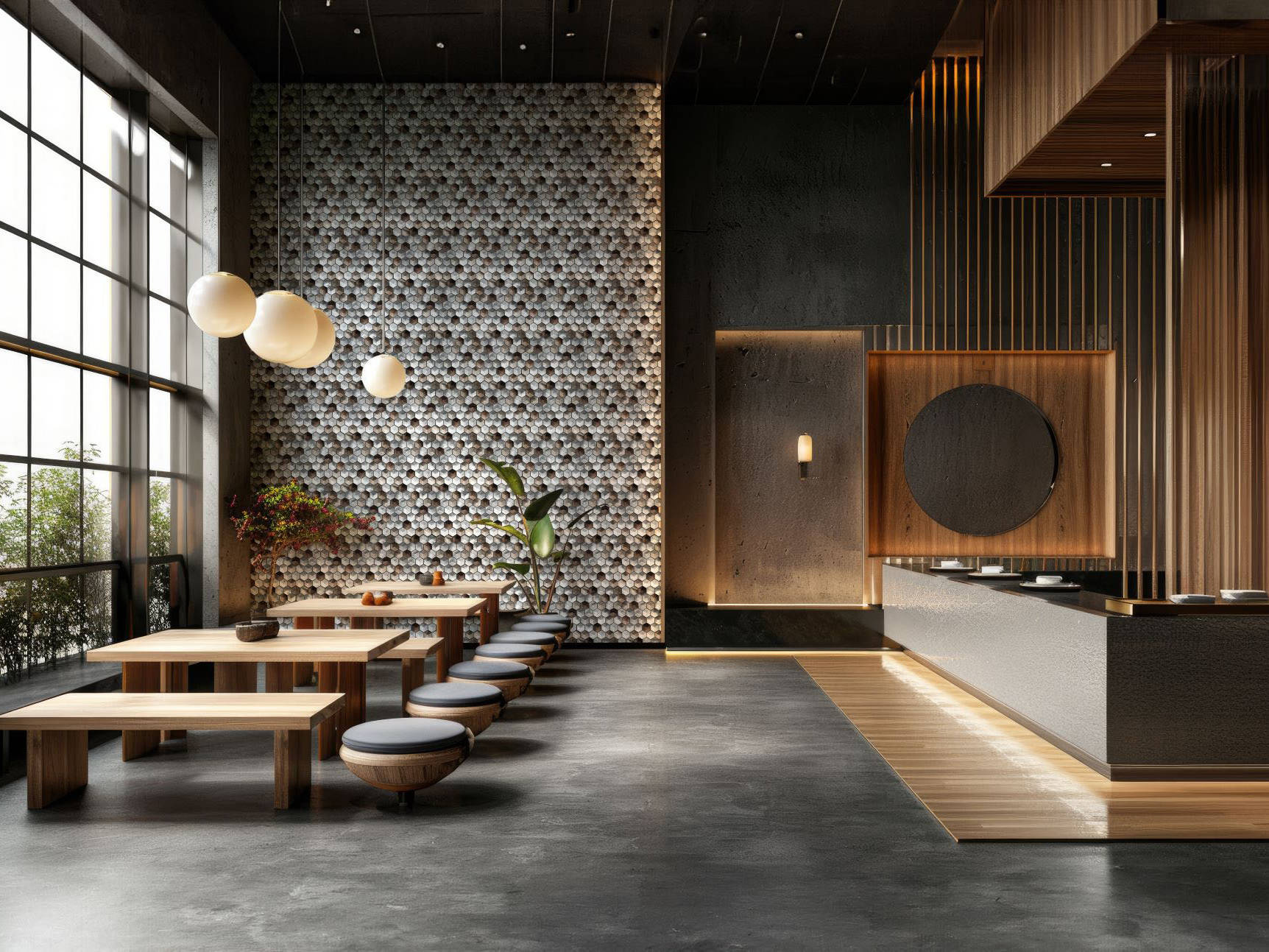 Aluminum Hexagon Silver Brown Mosaic | Tile and Stone Center