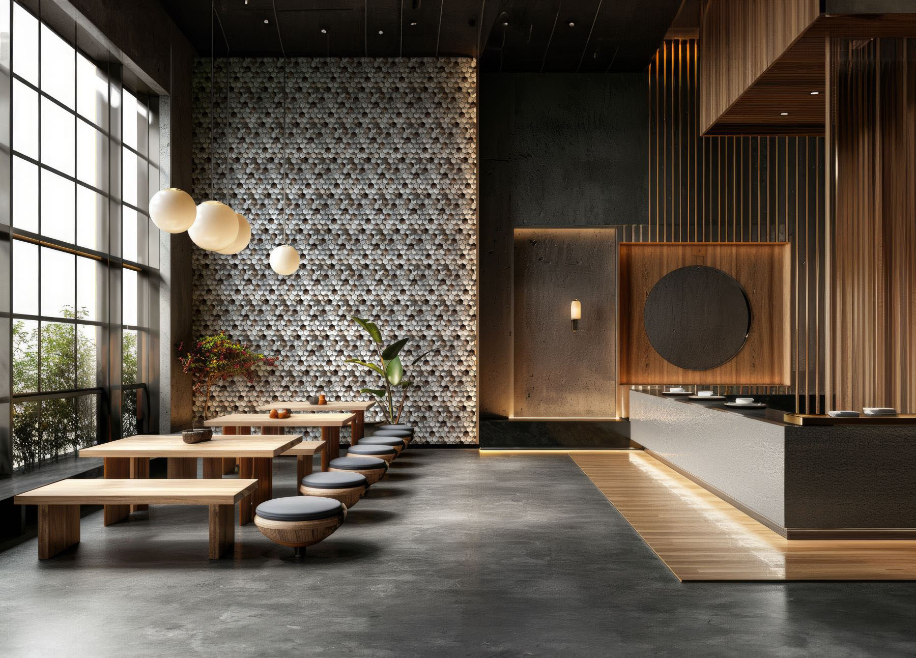 Aluminum Hexagon Silver Brown Mosaic | Tile and Stone Center