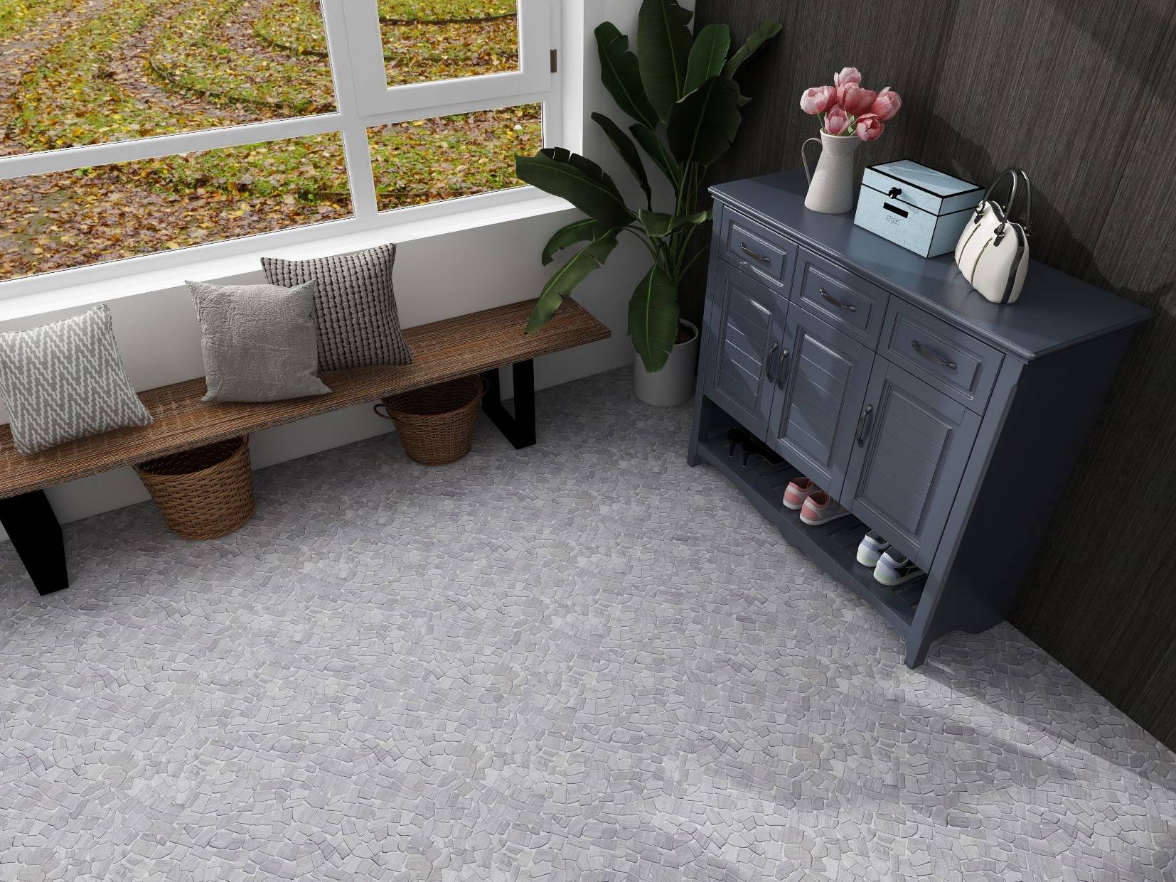 Beige Limestone Matte Mini Opus Interlocking  | Tile and Stone Center