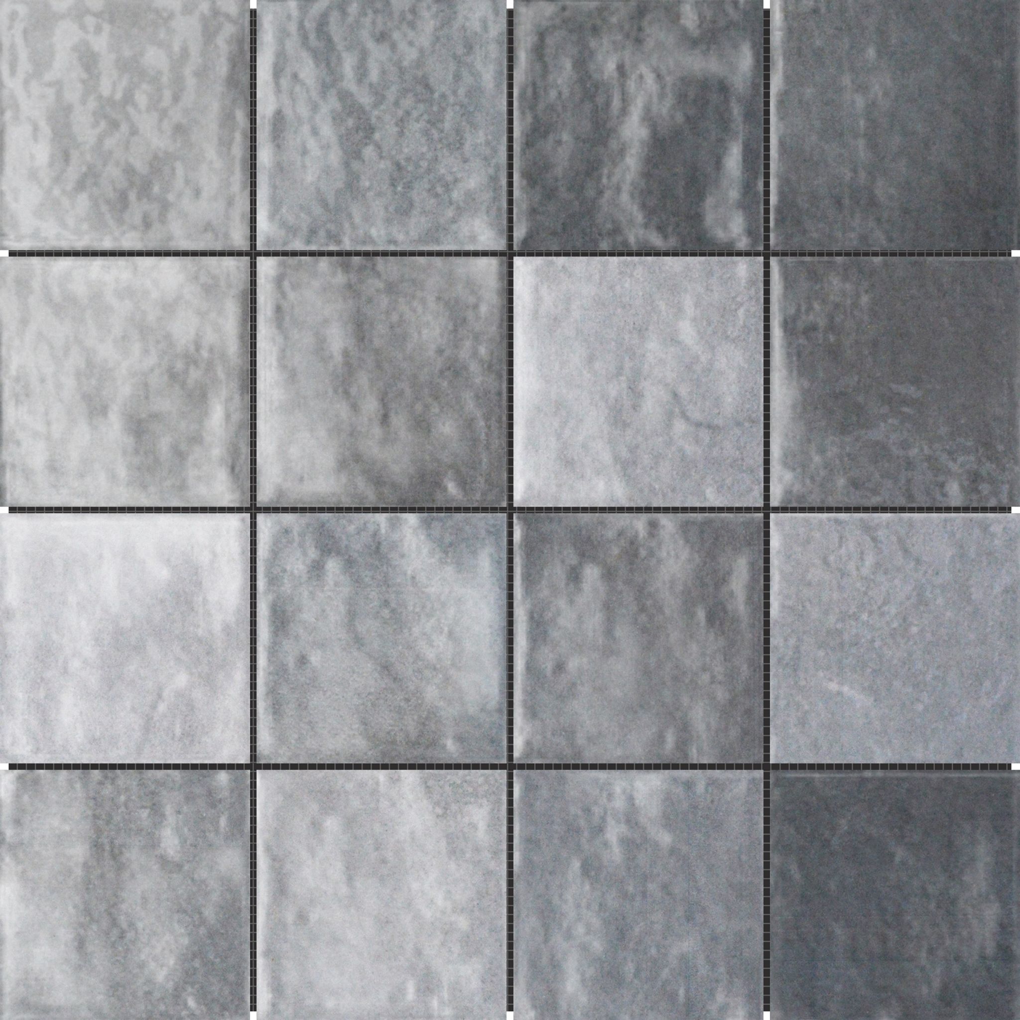 Zellige Glazed Ceramic Grey Mix 3"x3" | Tile and Stone Center