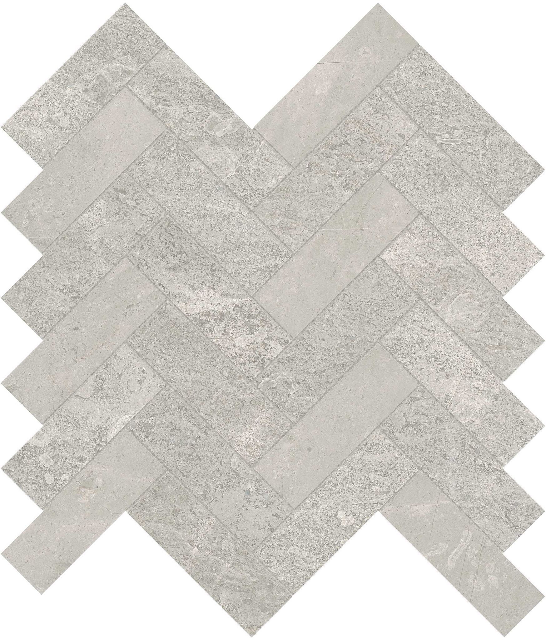 Anciano Grigio 1.25x4 Herringbone Mosaic | Tile and Stone Center