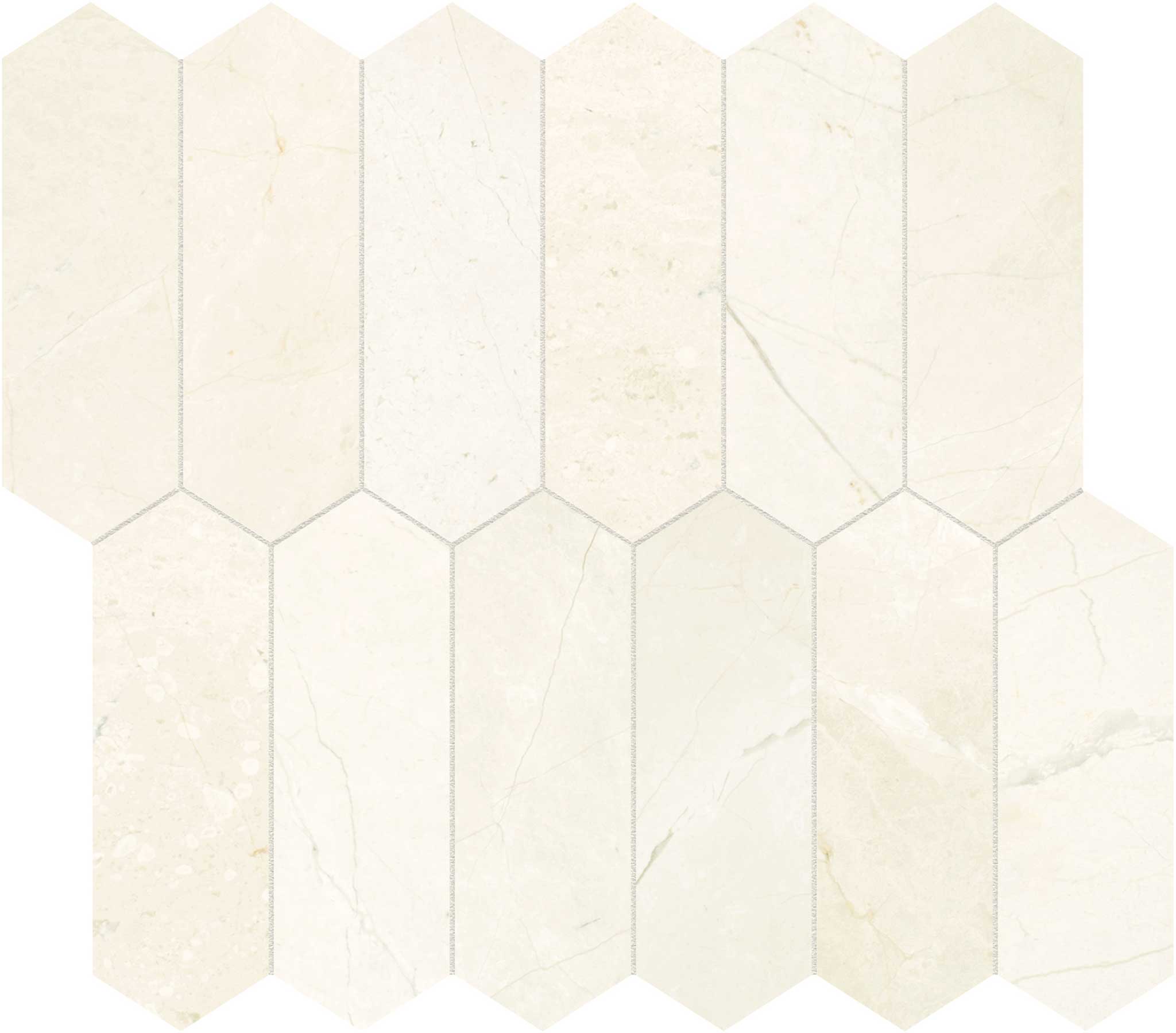 Avorio Crema 2x6 Picket Mosaic | Tile and Stone Center