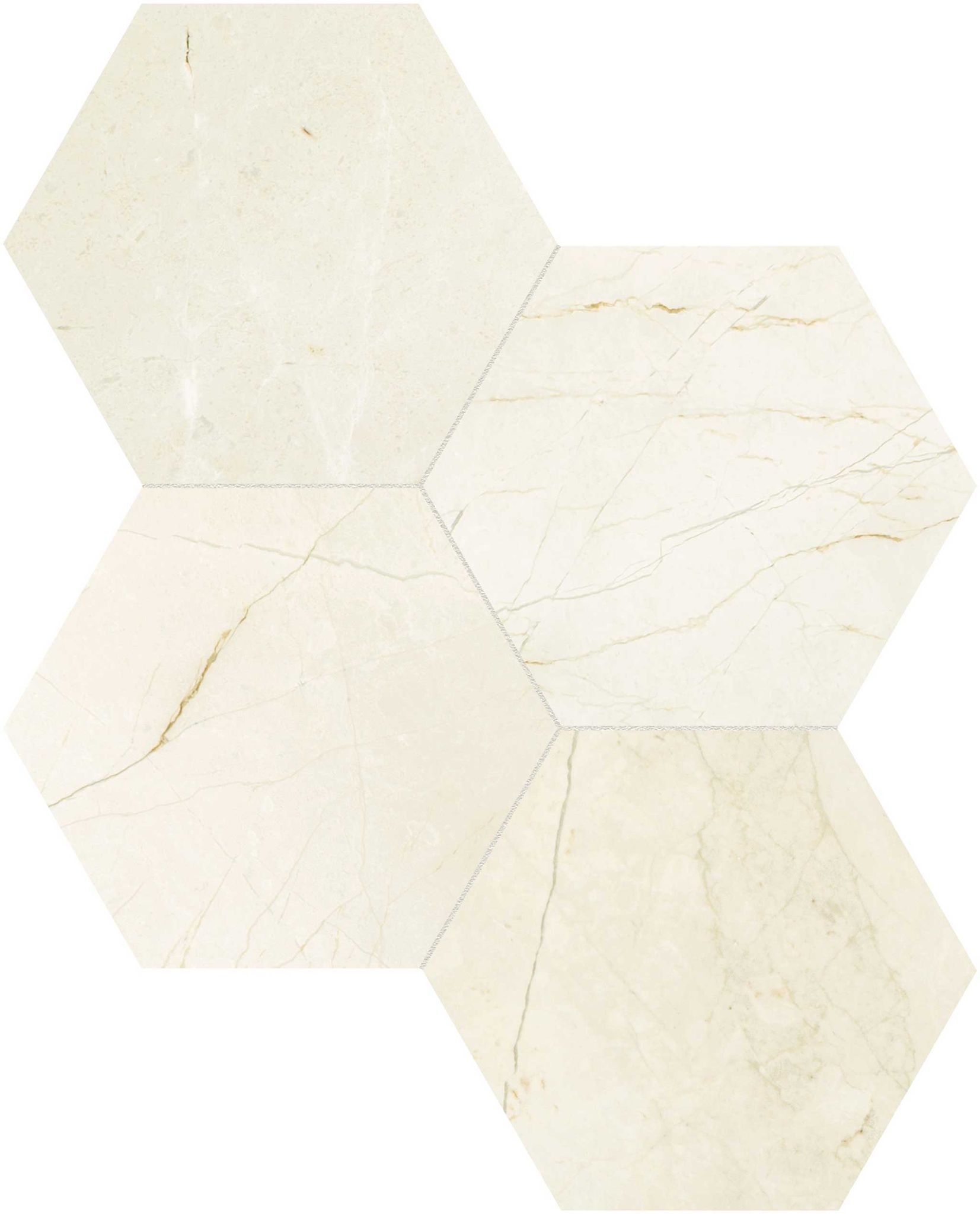 Avorio Crema 6 Hexagon Mosaic | Tile and Stone Center