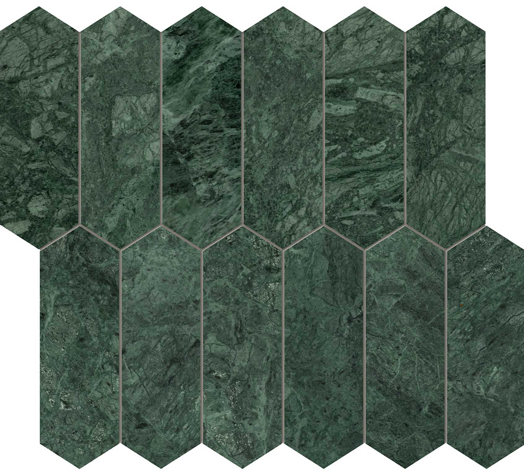 Diosa Verde 2x6 Picket Mosaic | Tile and Stone Center