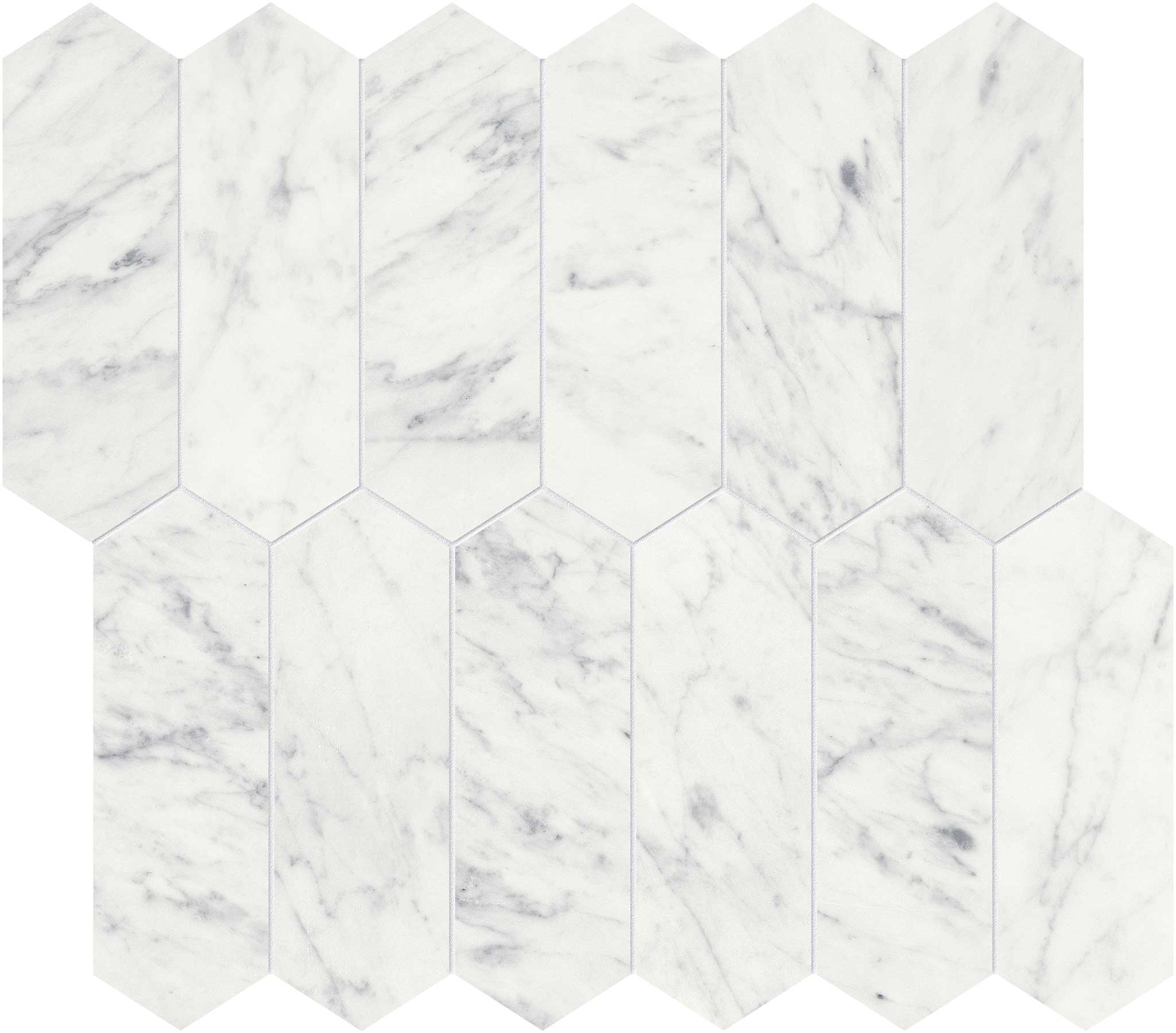 Eterna Bianco 2x6 Picket Mosaic | Tile and Stone Center