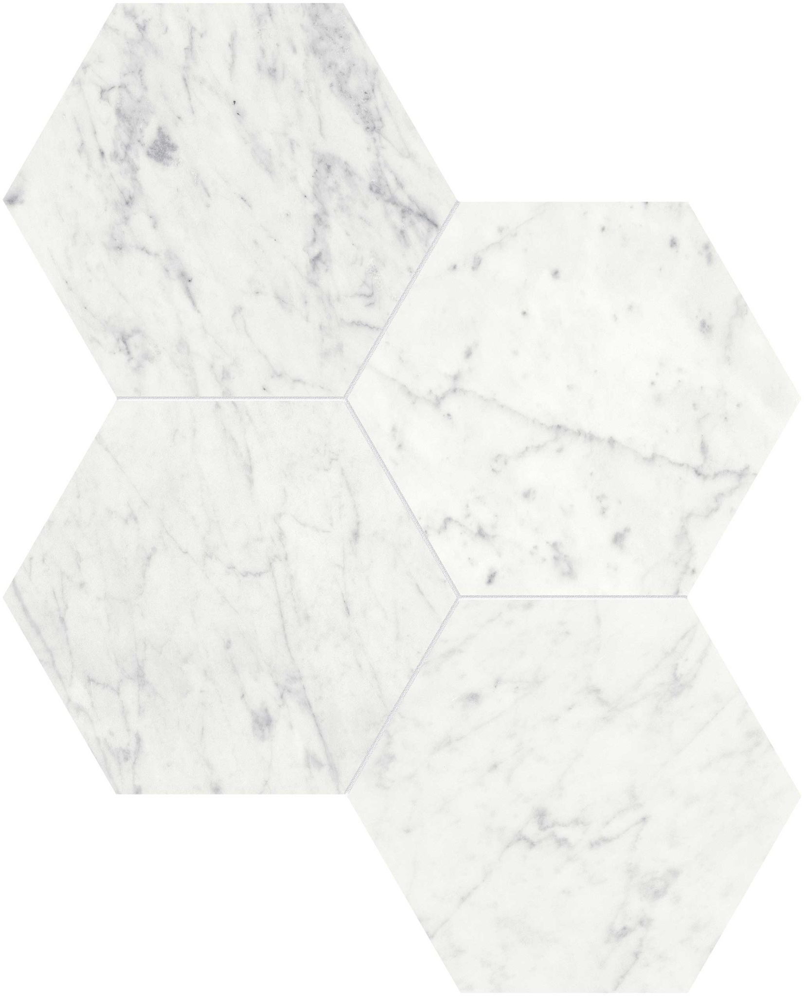 Eterna Bianco 6 Honed Hexagon Mosaic | Tile and Stone Center