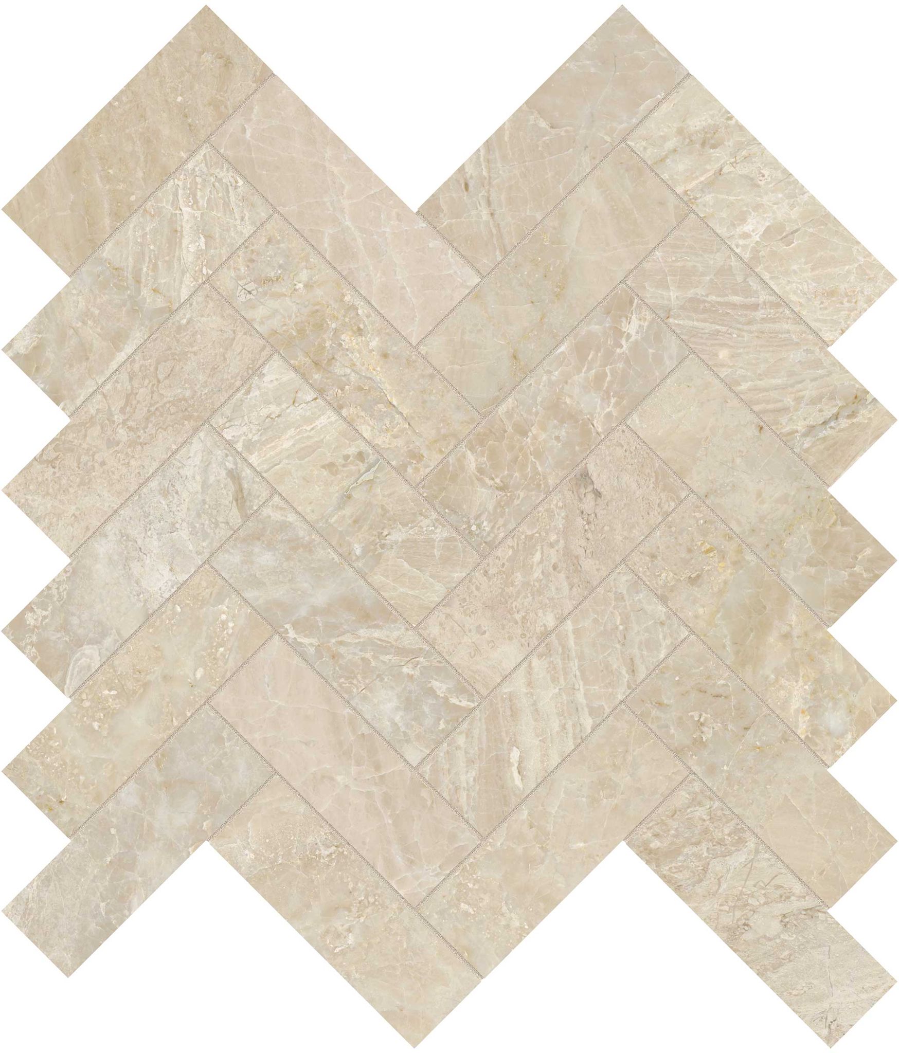 Impero Reale 1.25x4 Polished Herringbone Mosaic | Tile and Stone Center