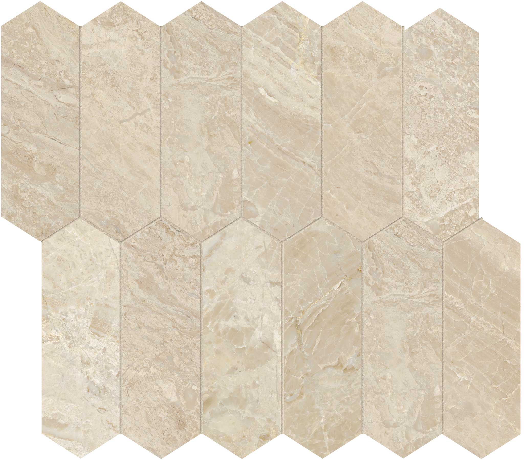 Impero Reale 2x6 Honed Picket Mosaic | Tile and Stone Center