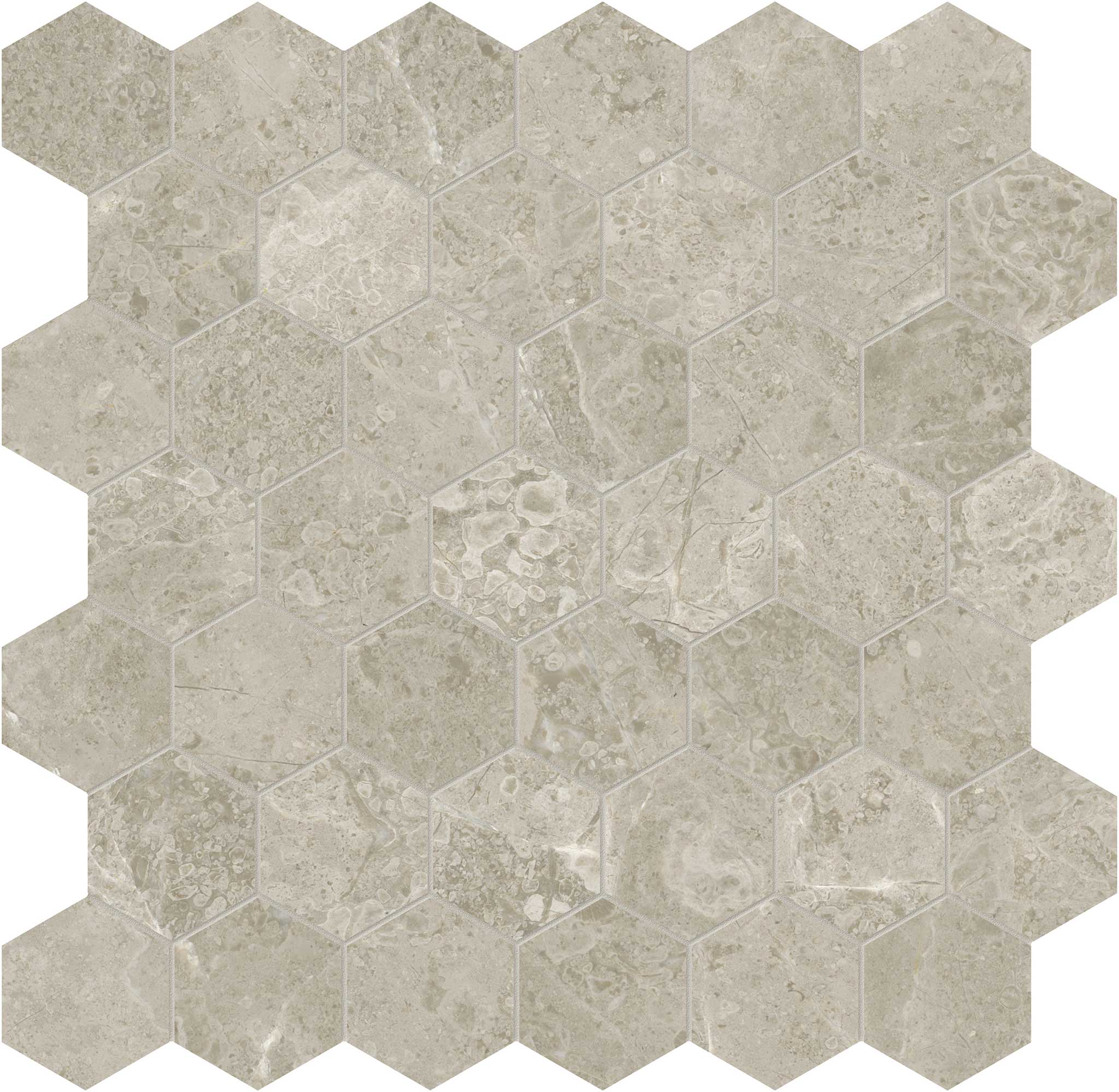 Ritz Gray 2 Hexagon Mosaic | Tile and Stone Center