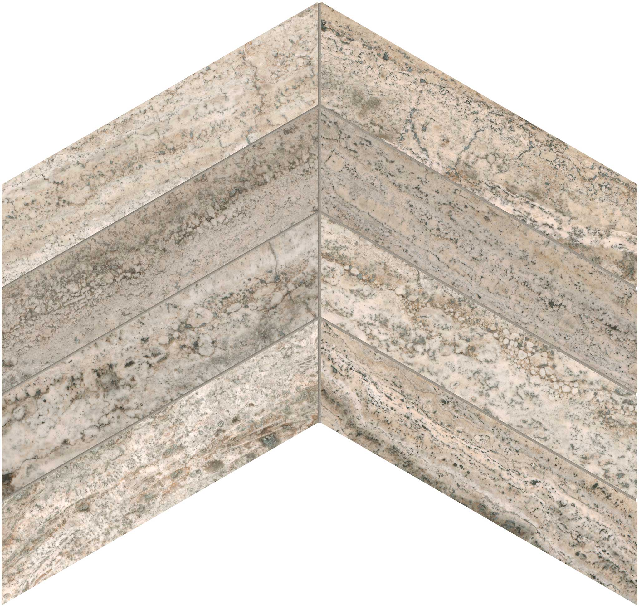 Silver Ash 2x8.5 Chevron Mosaic | Tile and Stone Center
