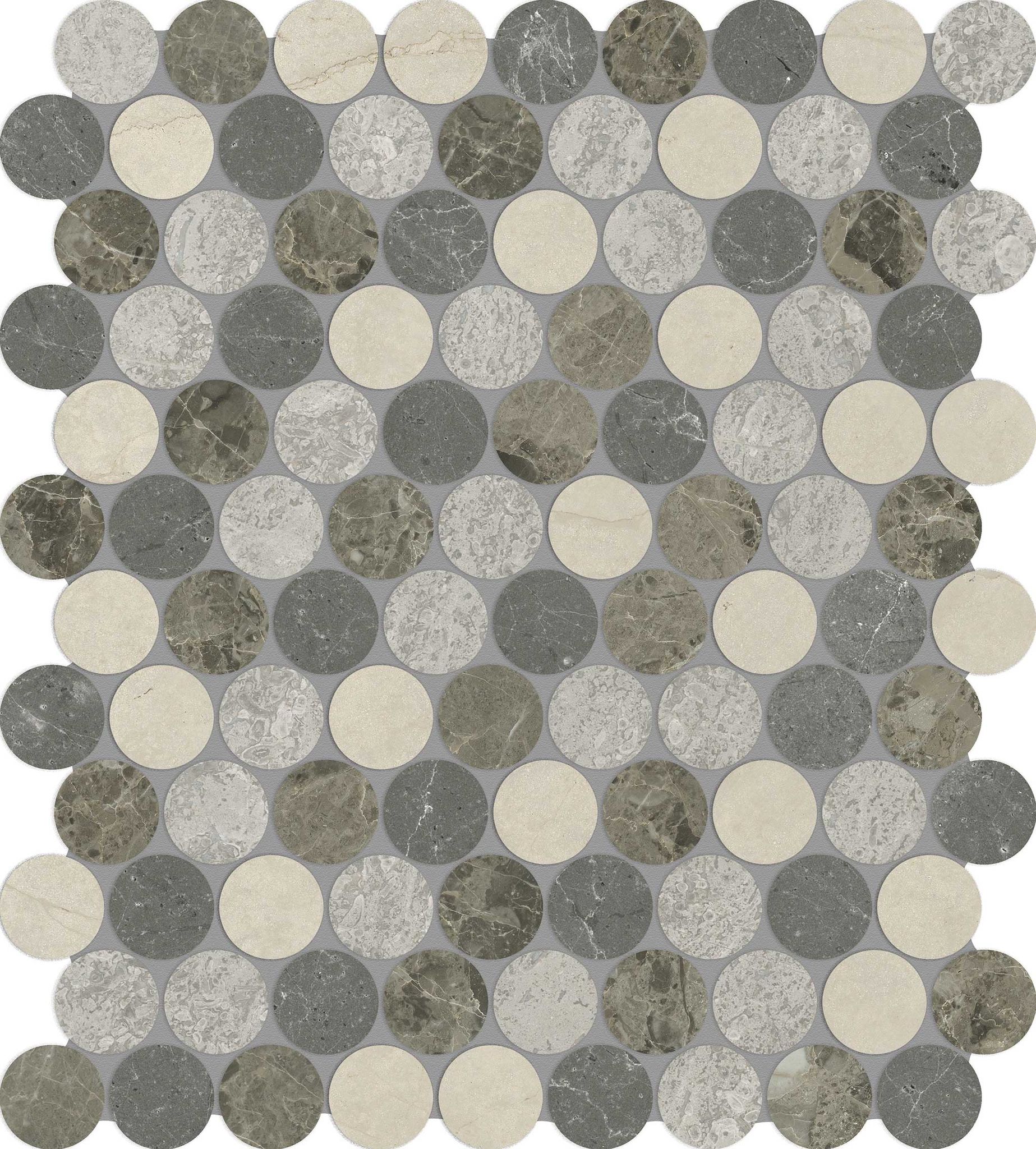 Utopio 1.25 Penny Round Terra Mosaic | Tile and Stone Center