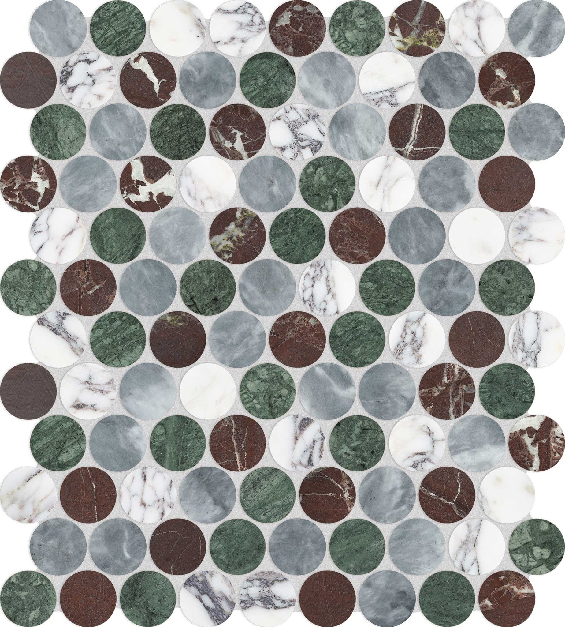 Utopio 1.25 Penny Round Tropic Mosaic | Tile and Stone Center