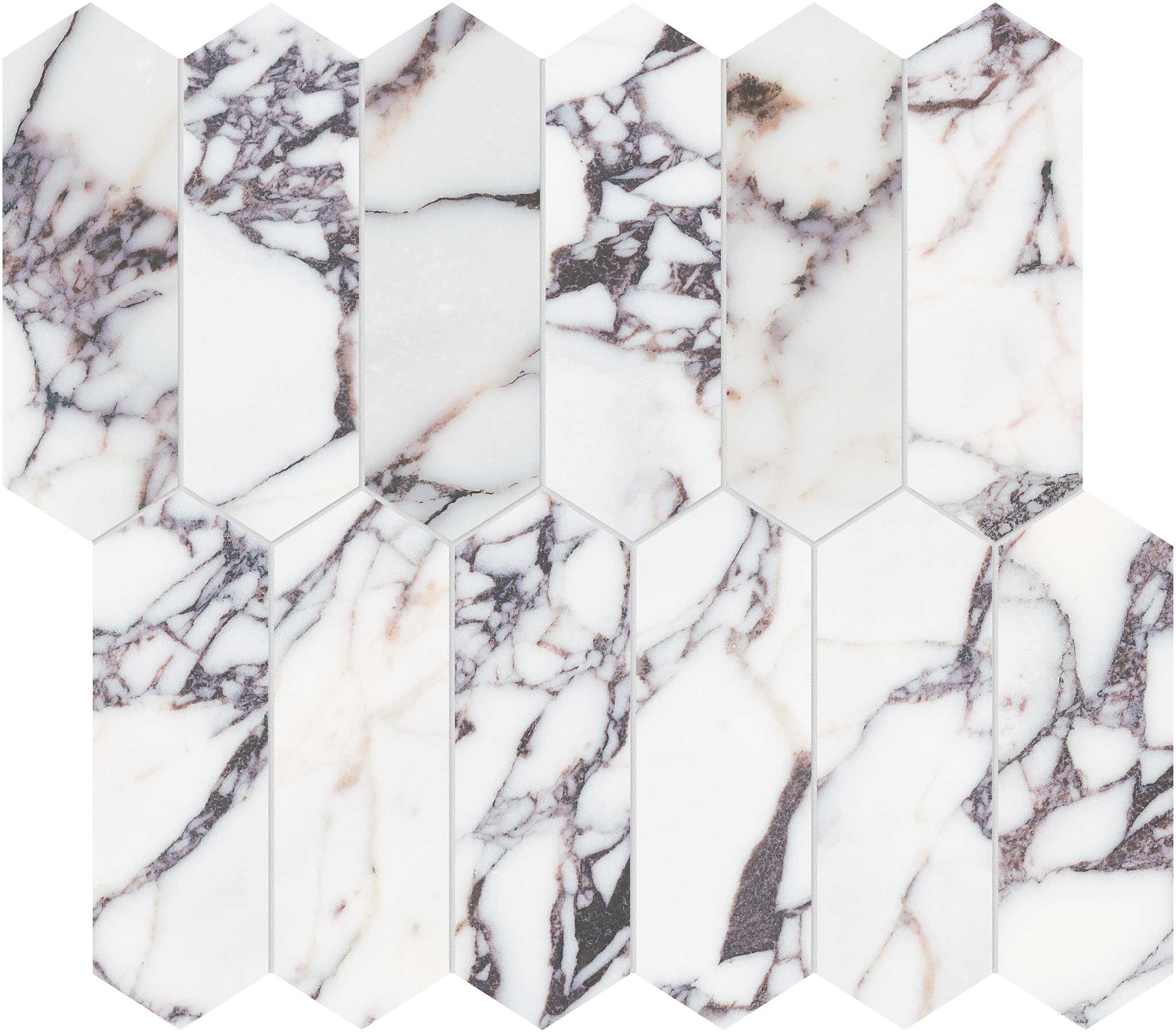 Viola Roccia 2x6 Picket Mosaic | Tile and Stone Center