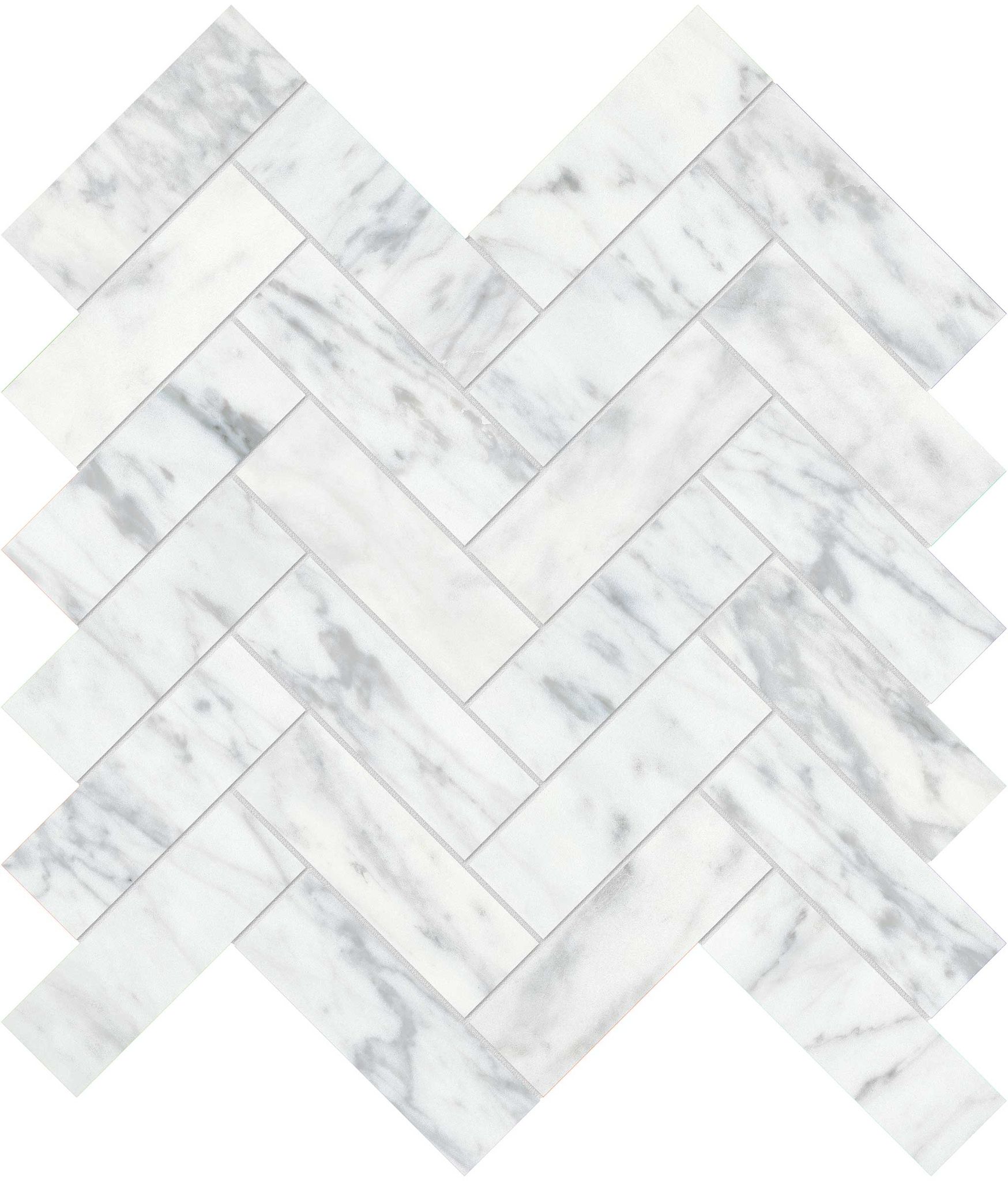 Virtue Bianco 1.25x4 Herringbone Mosaic | Tile and Stone Center