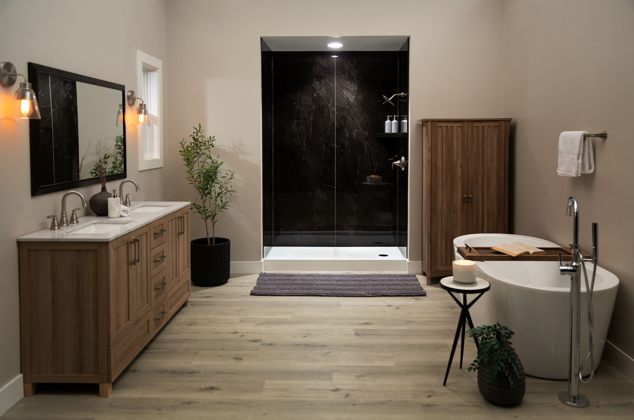 Black Ice Gloss Shower Wall Kit 36x60x94 | Tile and Stone Center