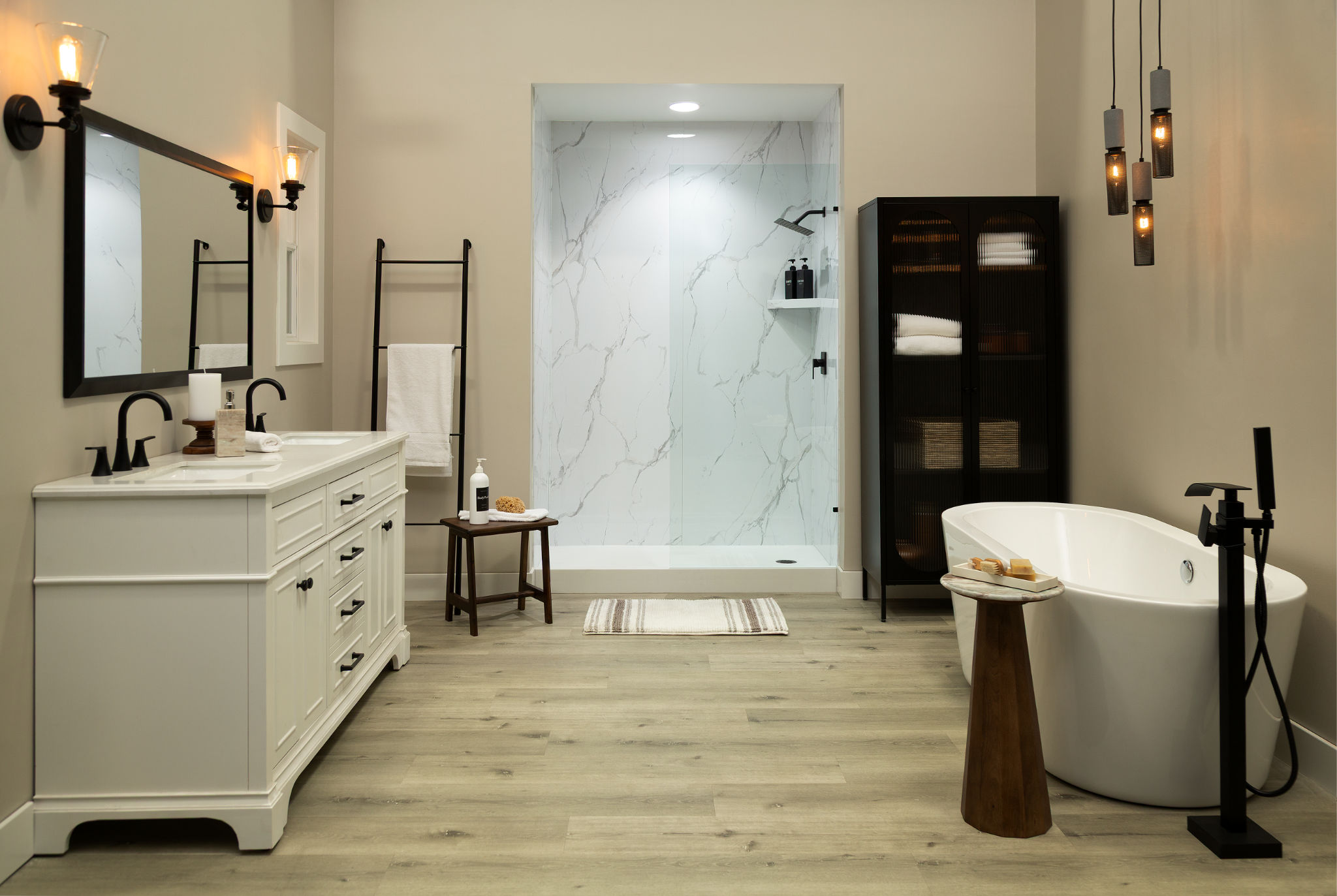 Carrara Marble Gloss Shower Wall Kit 36x60x94 | Tile and Stone Center