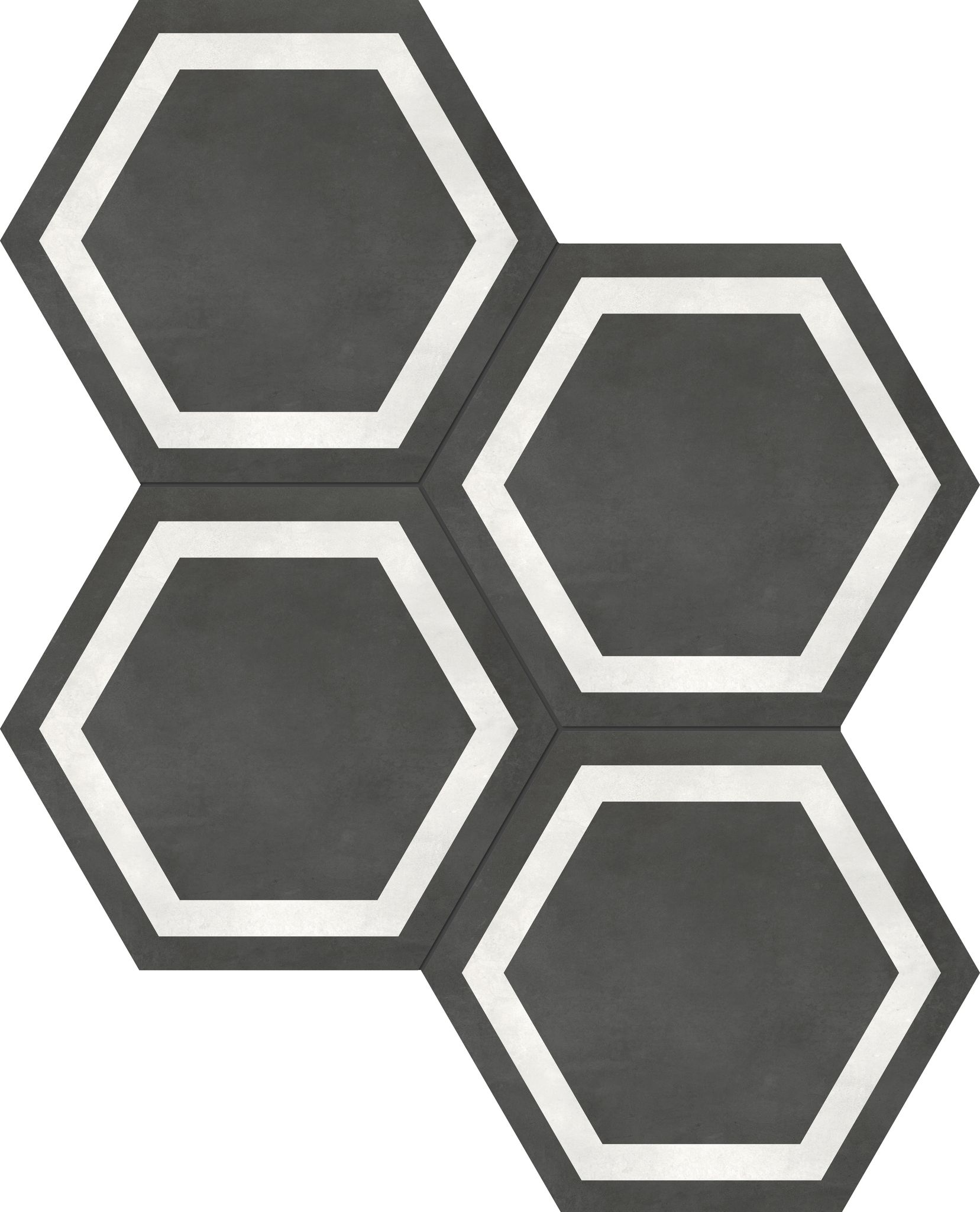 Form 7" Hexagon Frame Graphite | Tile and Stone Center