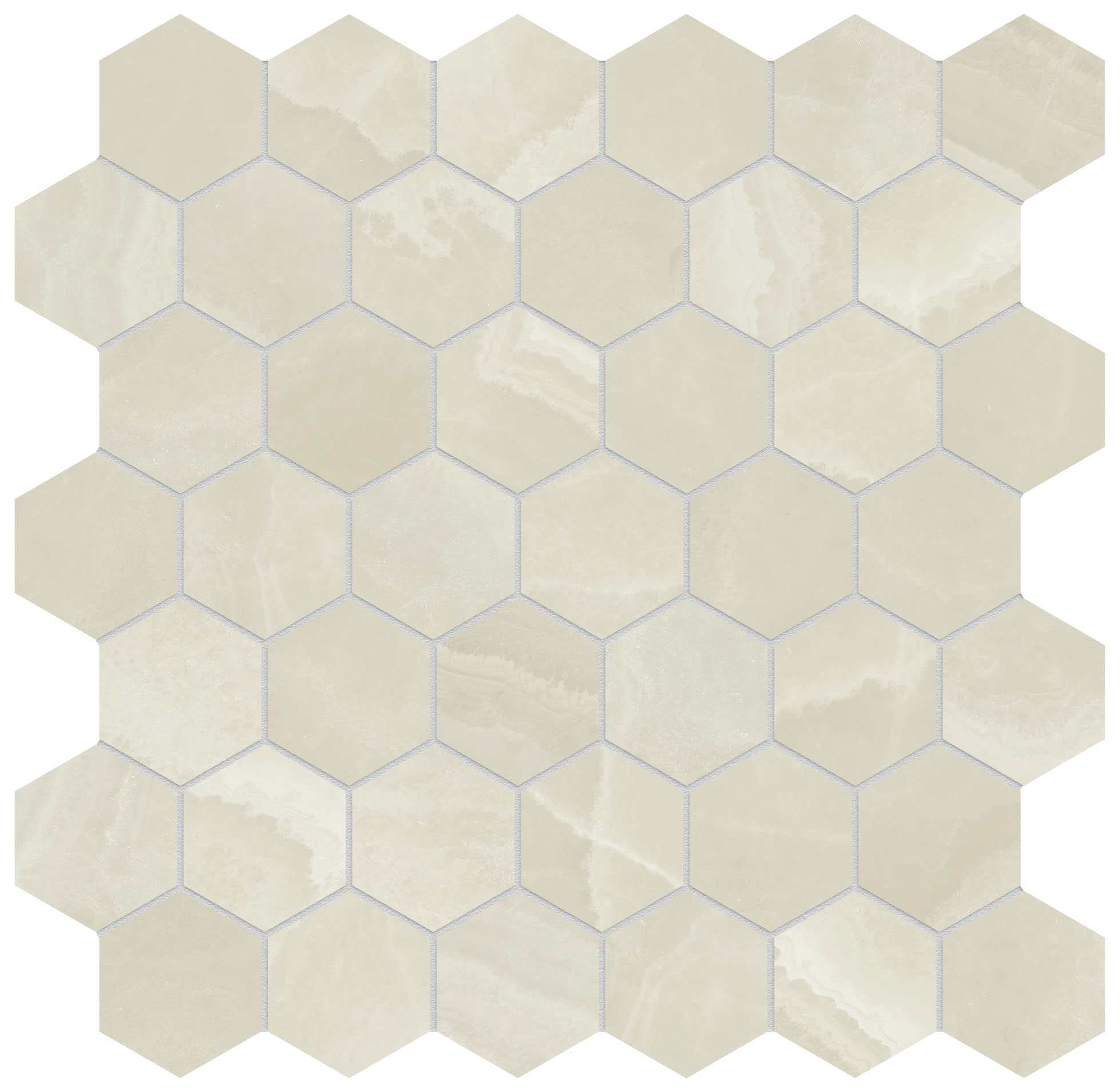 Lustra 2" Hex Onyx Crema Honed | Tile and Stone Center