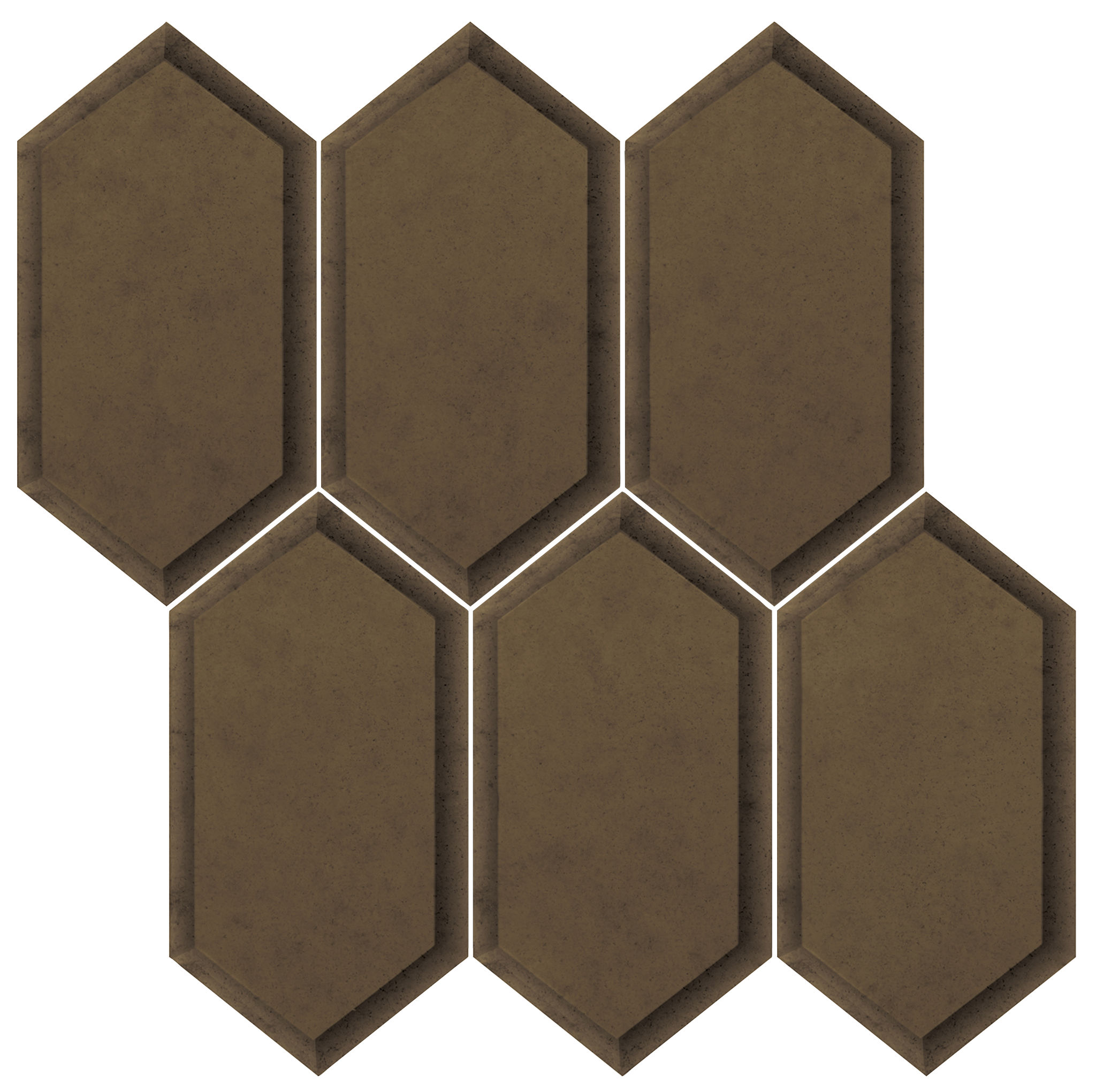 Obsidian Bronze Beveled Hexagon Mosaic | Tile and Stone Center