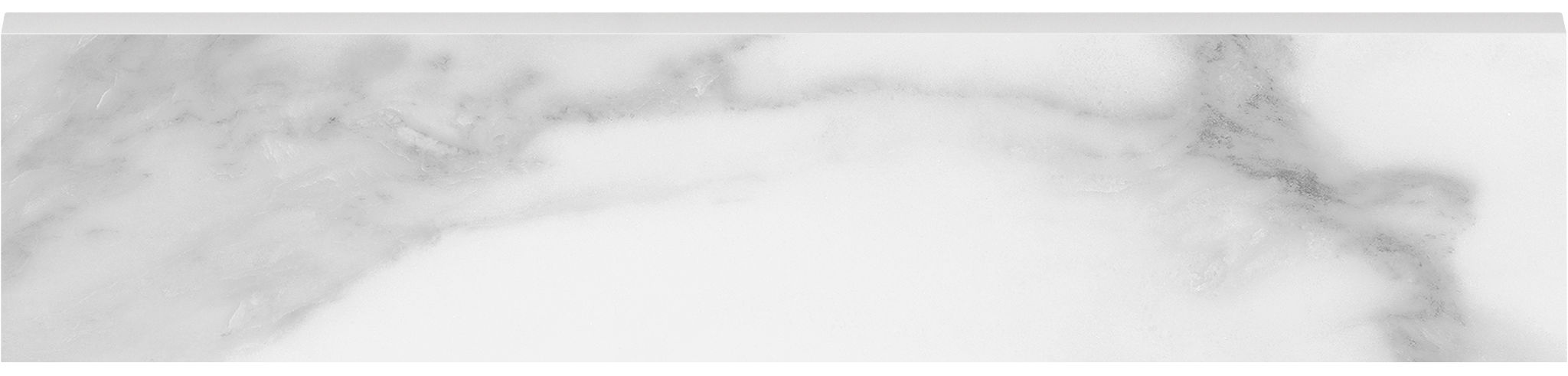 Plata 3x12 Statuario Brina Bullnose Matte | Tile and Stone Center