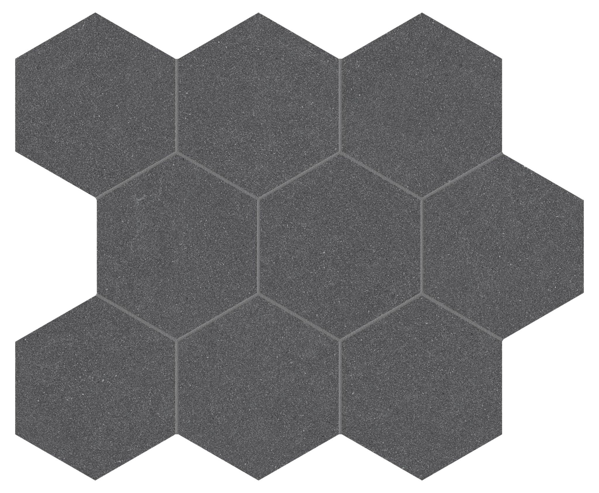 Serena 4" Hex Flint | Tile and Stone Center