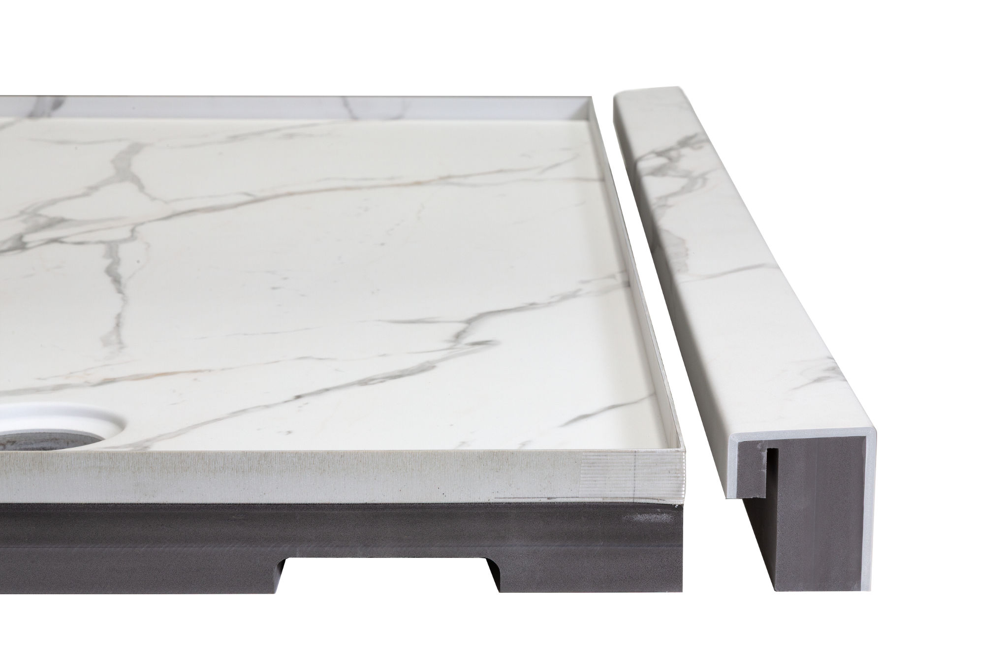 Shower Pan 36x60 Bianco Marble | Tile and Stone Center