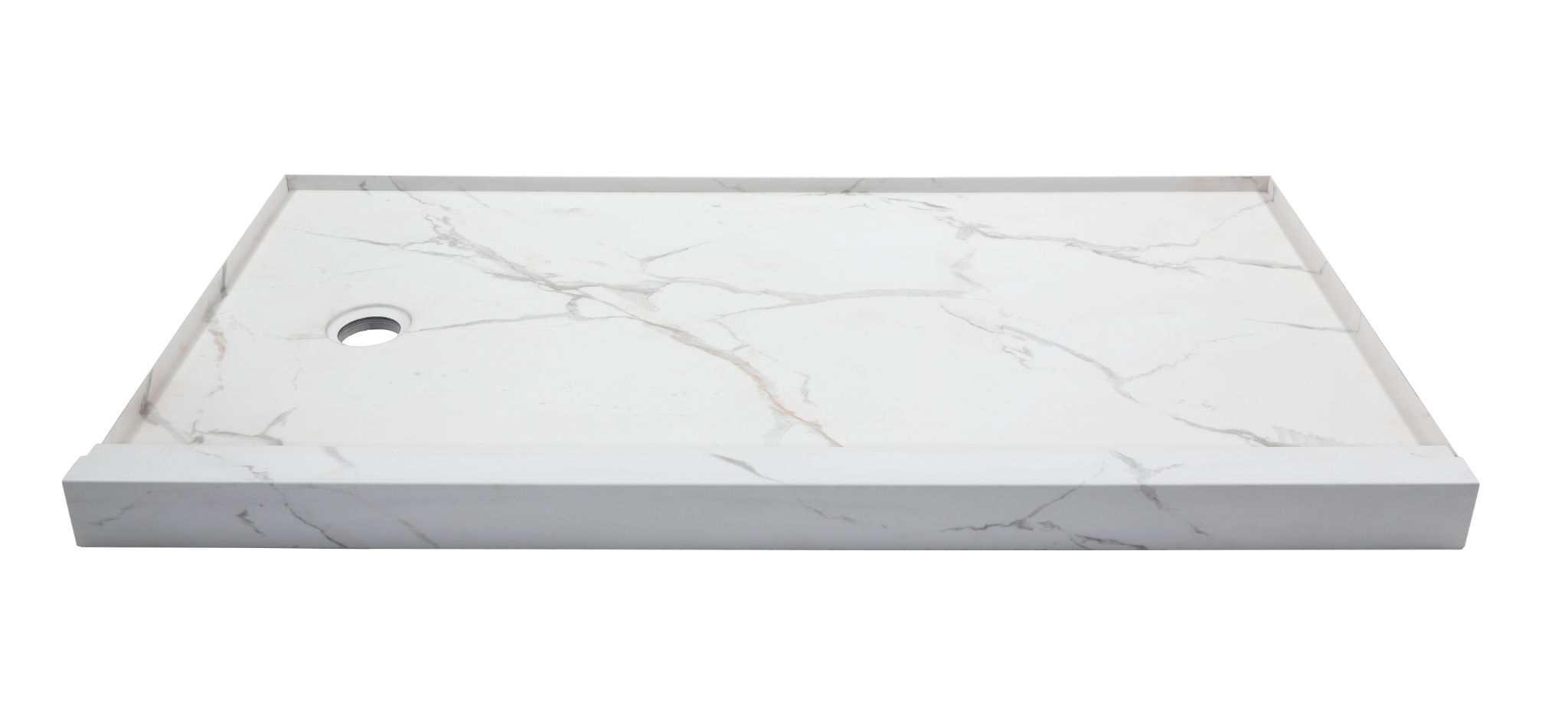 Shower Pan 36x60 Bianco Marble | Tile and Stone Center