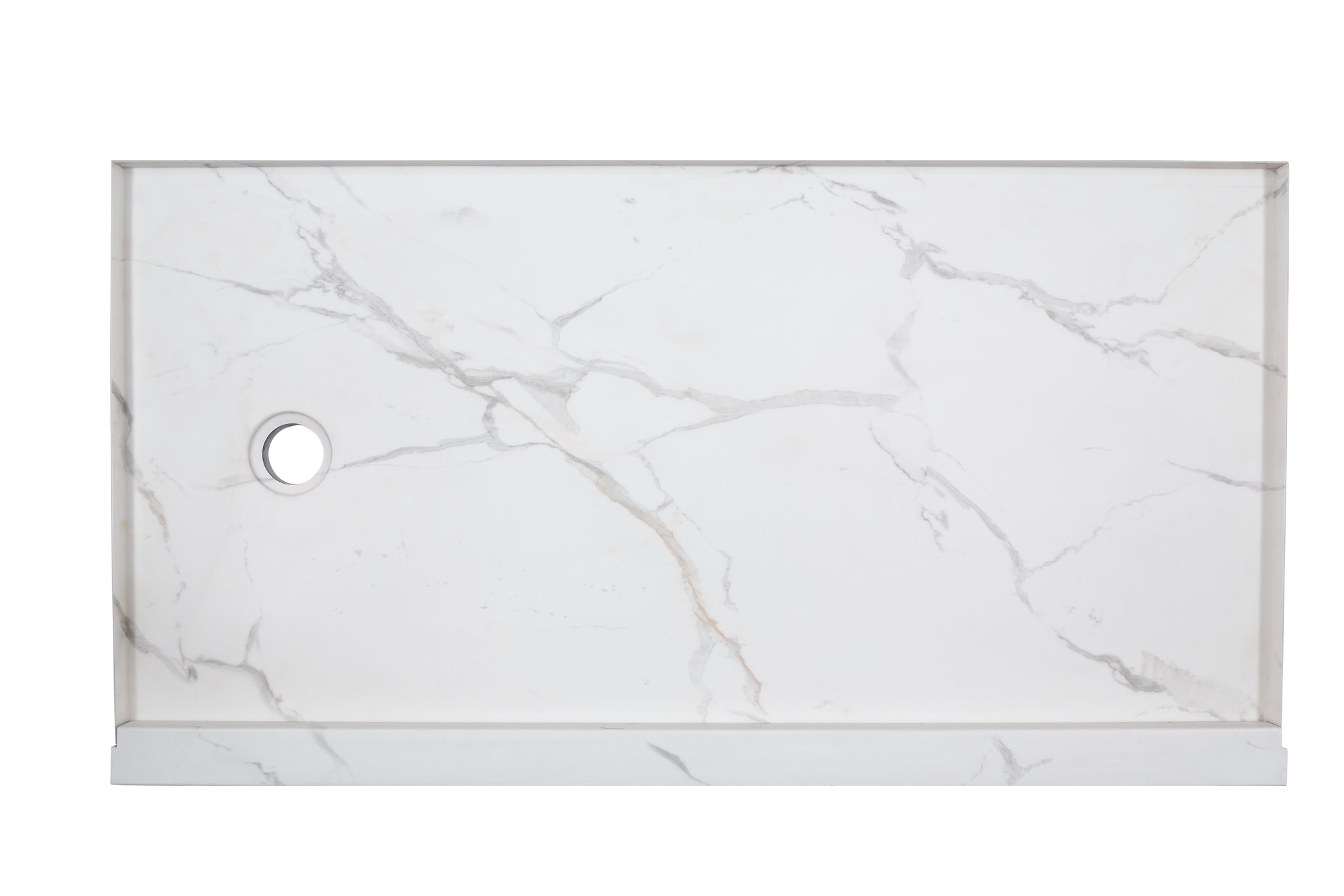 Shower Pan 36x60 Bianco Marble | Tile and Stone Center