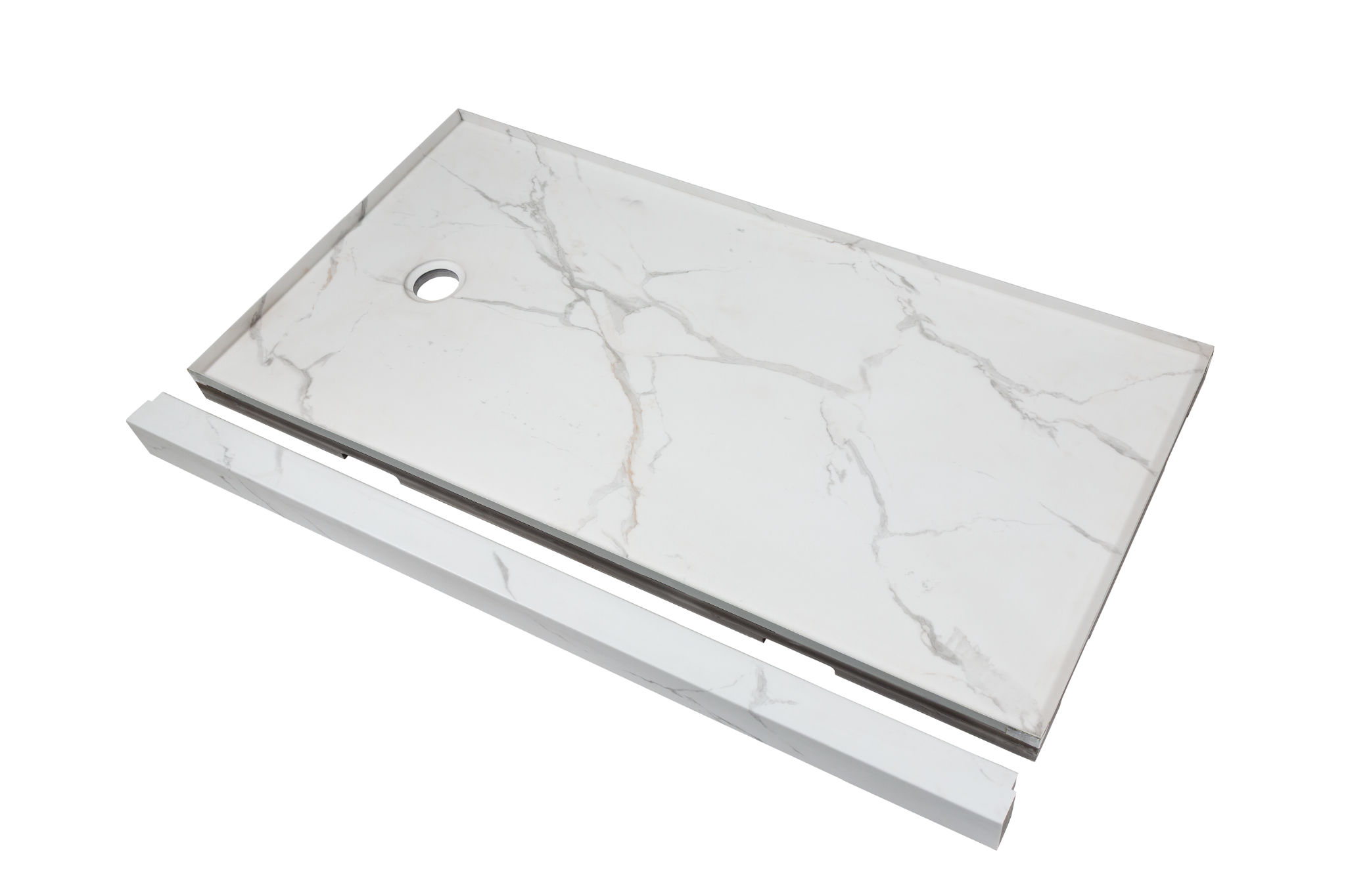 Shower Pan 36x60 Bianco Marble | Tile and Stone Center