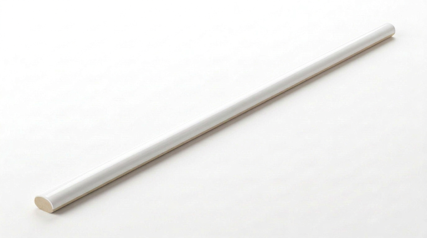 Sausalito 0.39X9 White Gloss Trim | Tile and Stone Center