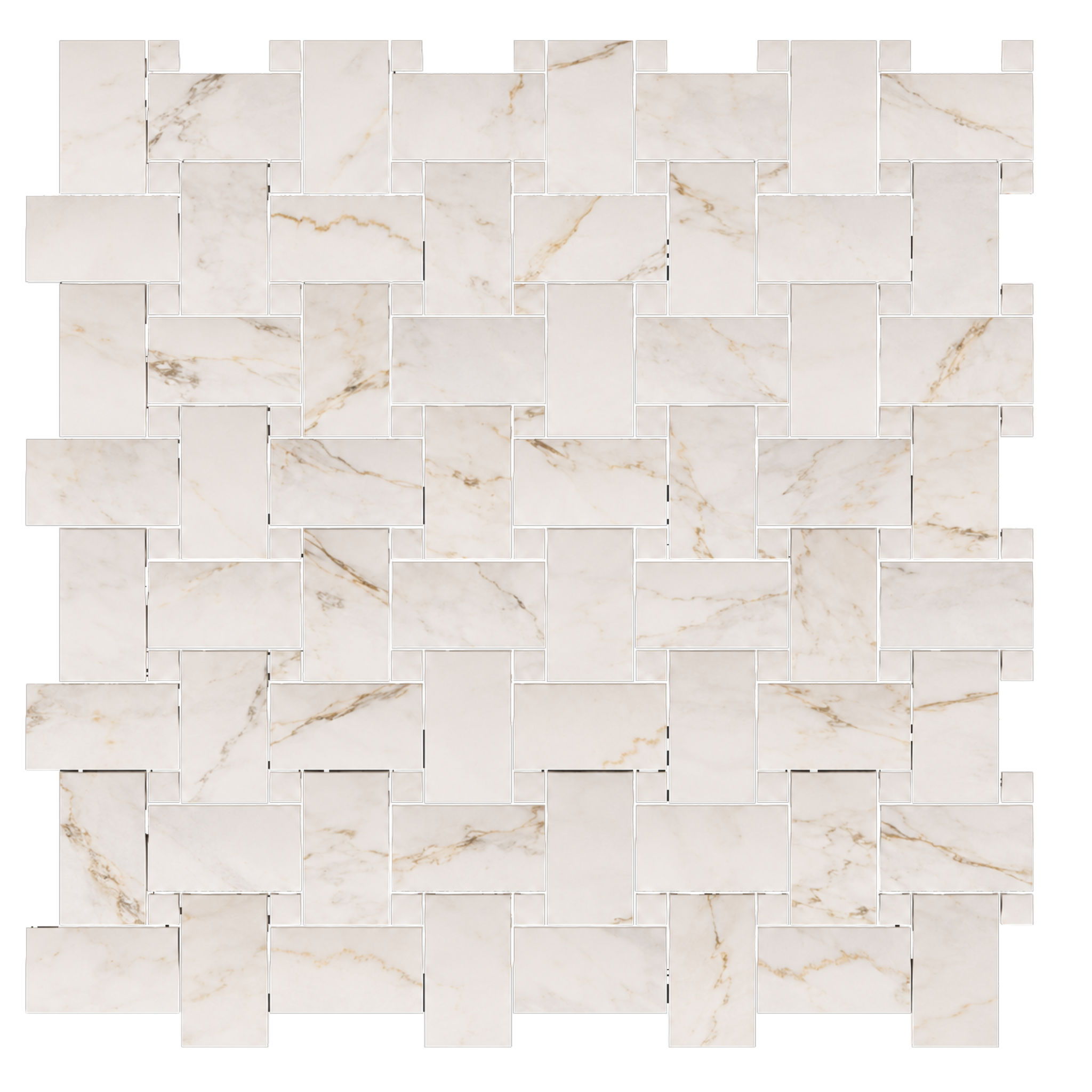 Treasure II Perfect Calacatta 1x2 Basketweave | Tile and Stone Center