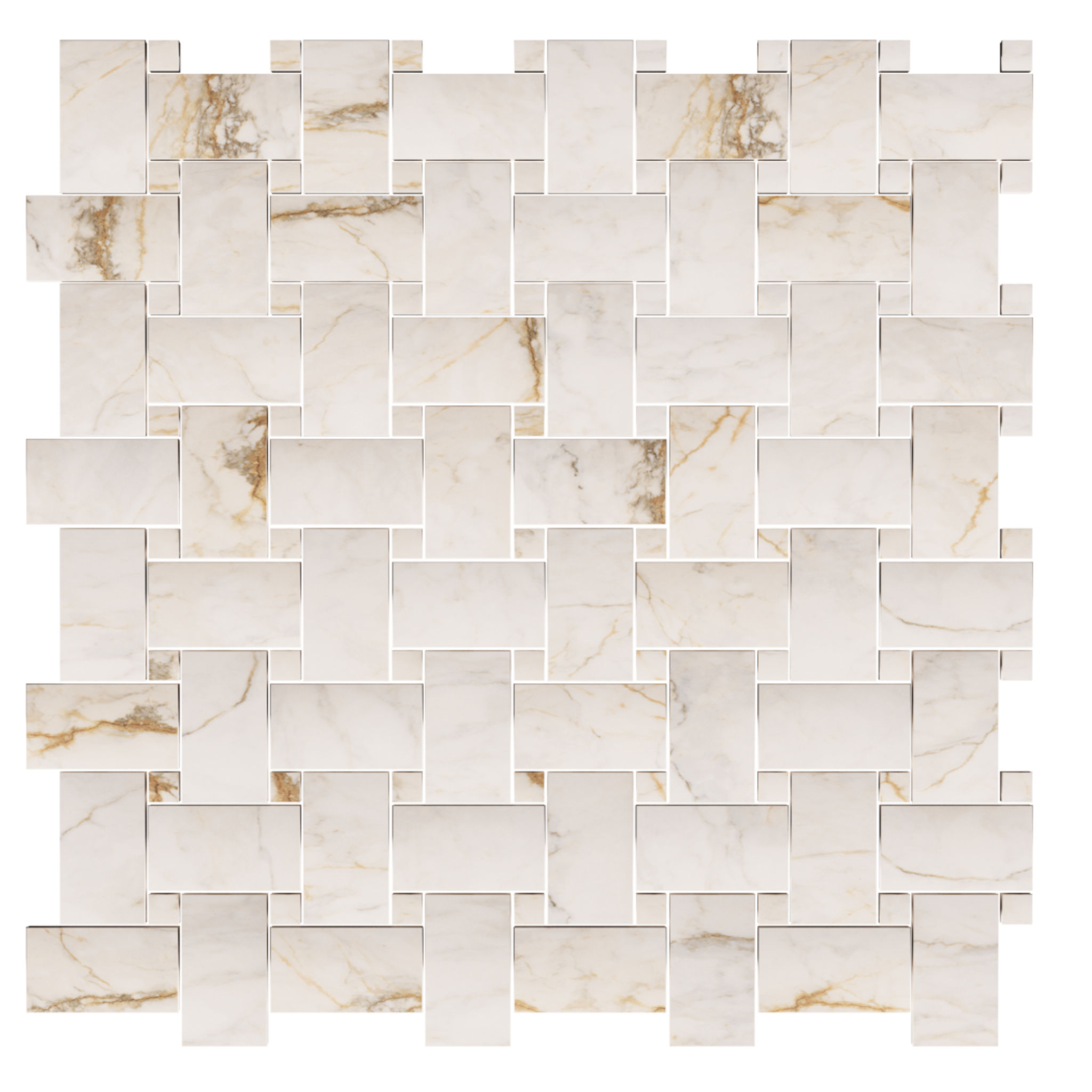 Treasure II Perfect Calacatta 1x2 Basketweave | Tile and Stone Center