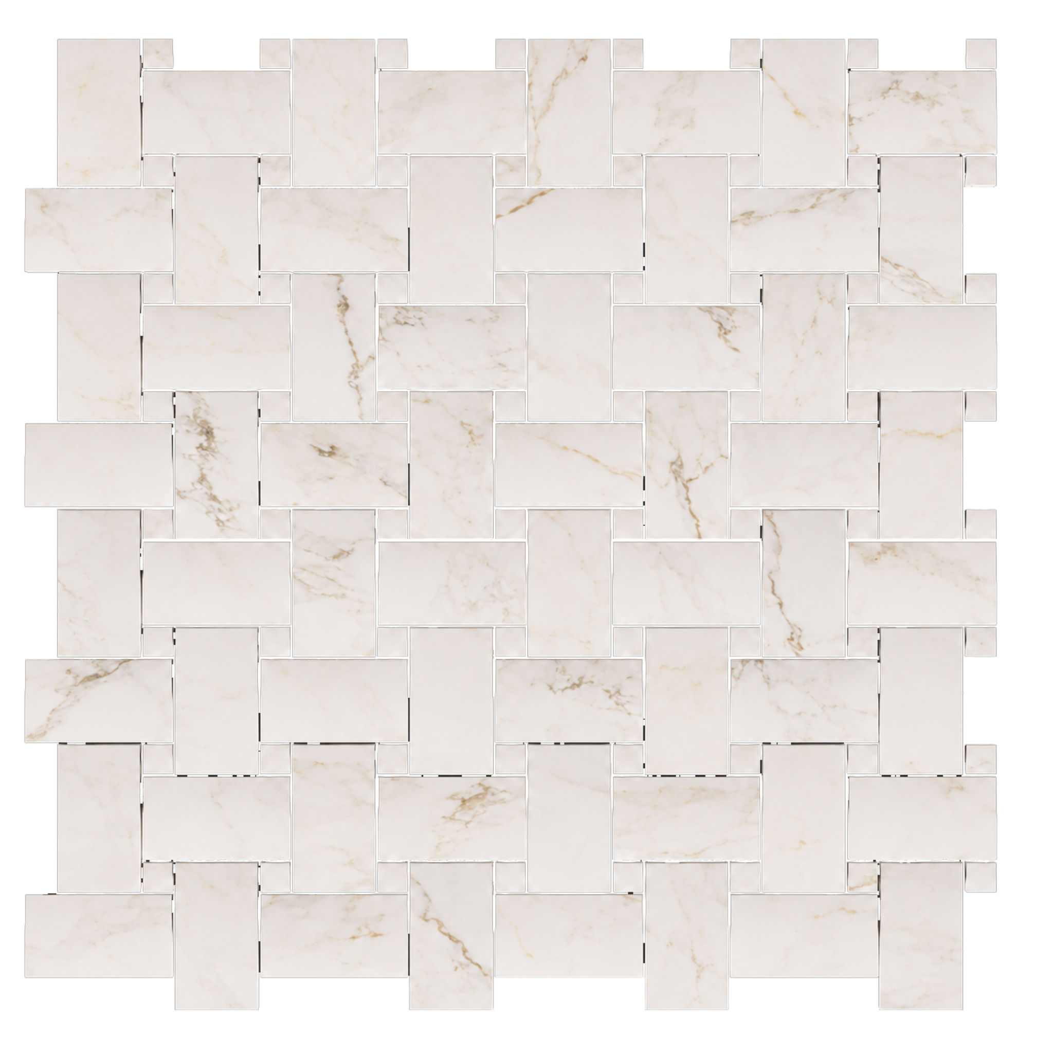 Treasure II Perfect Calacatta 1x2 Basketweave | Tile and Stone Center