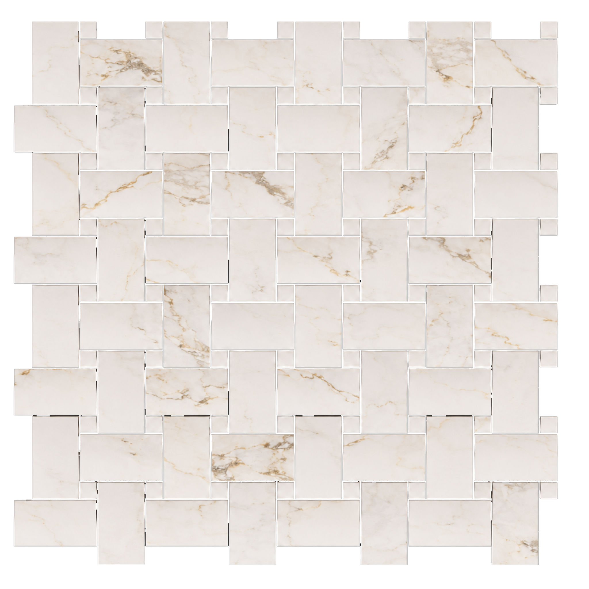 Treasure II Perfect Calacatta 1x2 Basketweave | Tile and Stone Center