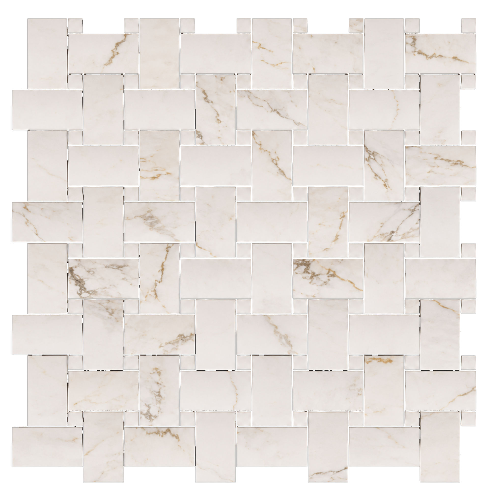 Treasure II Perfect Calacatta 1x2 Basketweave | Tile and Stone Center
